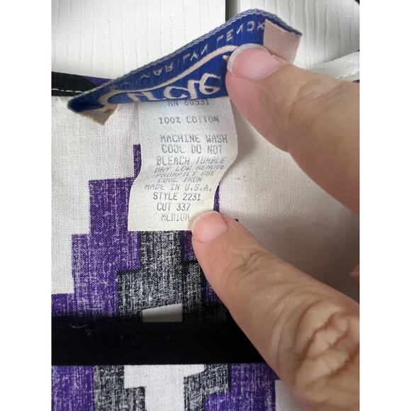 Vintage 80s Western Circle T Marilyn Lenox Boho White Blouse and Skirt Set Med - Picture 6 of 9